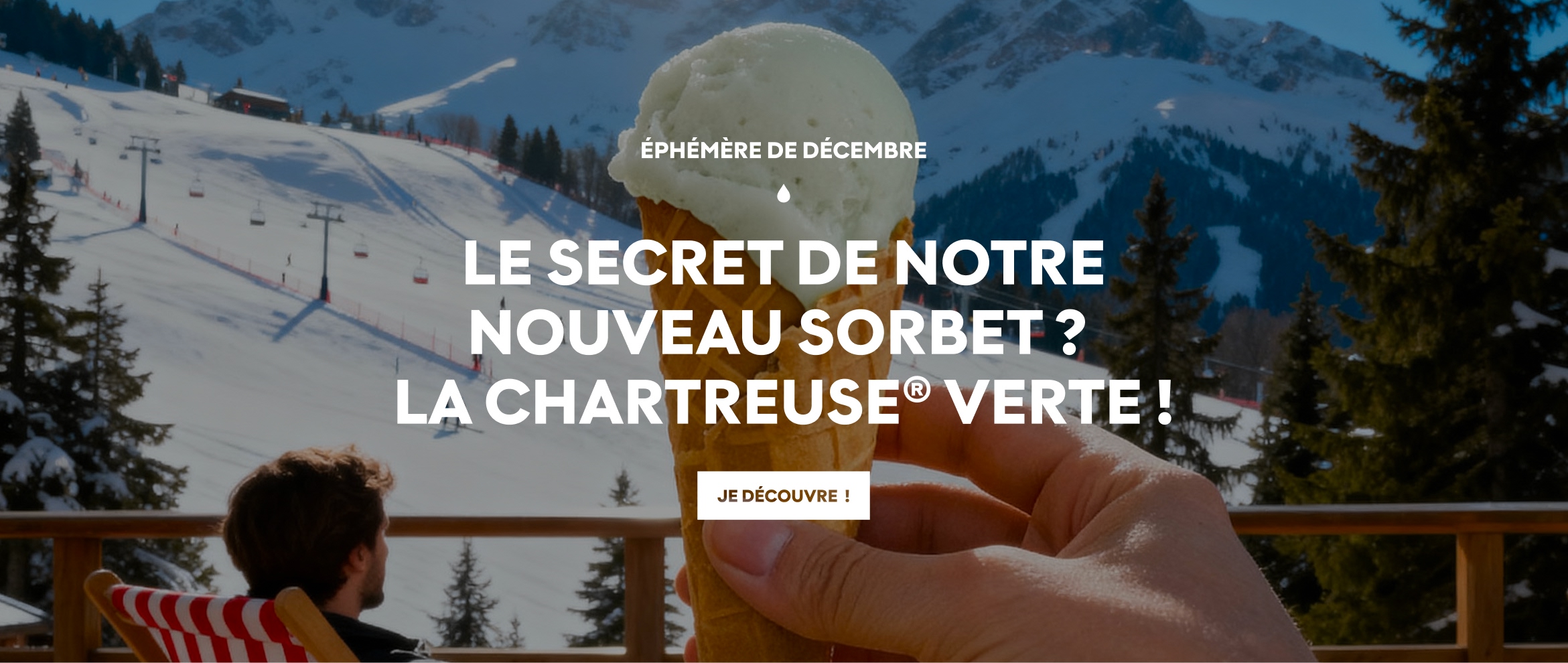 Ephémère de décembre : sorbet à la Chartreuse® verte